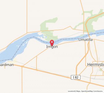 Map of Irrigon, Oregon