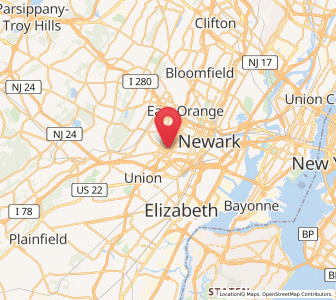 Map of Irvington, New Jersey