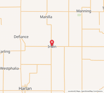 Map of Irwin, Iowa