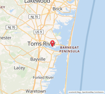 Map of Island Heights, New Jersey