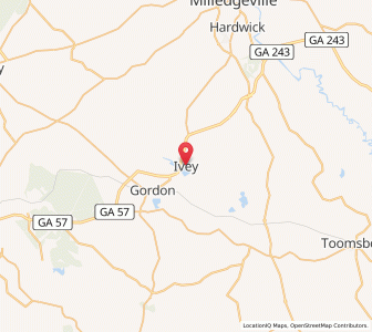 Map of Ivey, Georgia