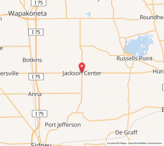 Map of Jackson Center, Ohio