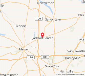 Map of Jackson Center, Pennsylvania
