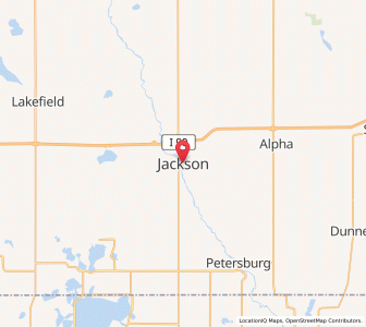 Map of Jackson, Minnesota
