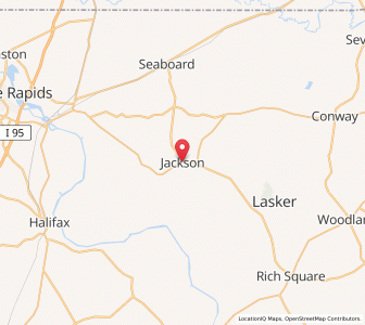 Map of Jackson, North Carolina