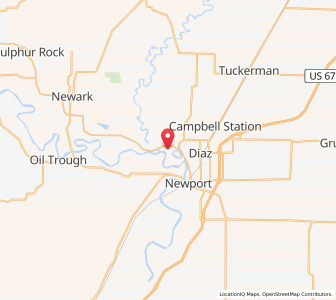 Map of Jacksonport, Arkansas