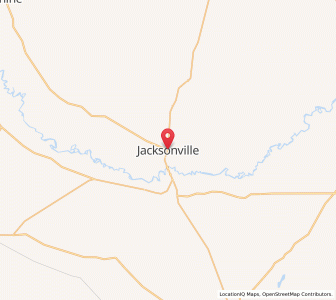 Map of Jacksonville, Georgia