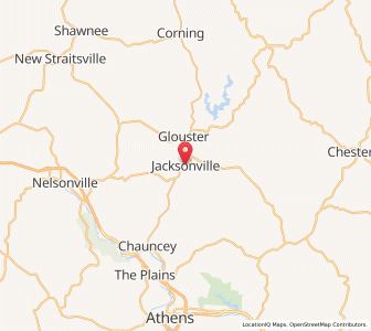 Map of Jacksonville, Ohio
