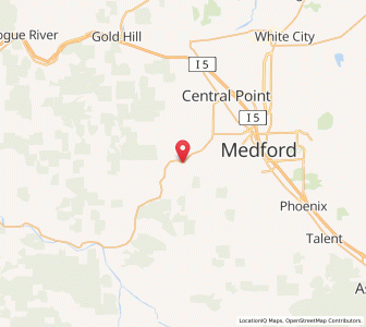 Map of Jacksonville, Oregon