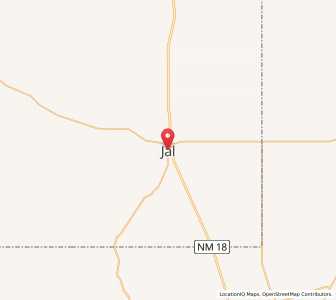 Map of Jal, New Mexico