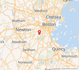 Map of Jamaica Plain, Massachusetts