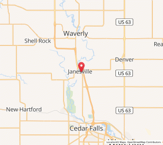 Map of Janesville, Iowa