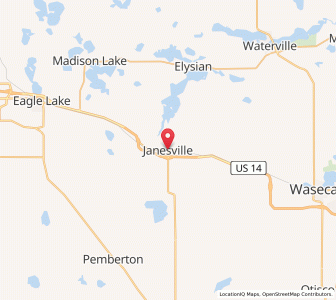 Map of Janesville, Minnesota