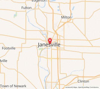 Map of Janesville, Wisconsin
