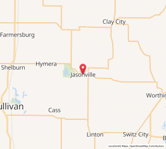 Map of Jasonville, Indiana