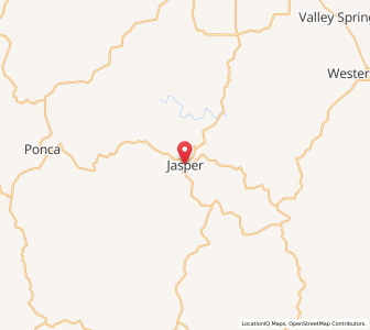 Map of Jasper, Arkansas