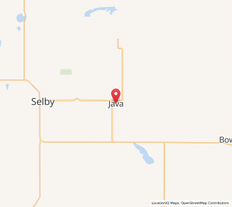 Map of Java, South Dakota