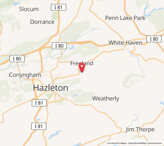 Map of Jeddo, Pennsylvania