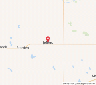 Map of Jeffers, Minnesota