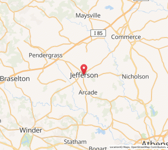 Map of Jefferson, Georgia