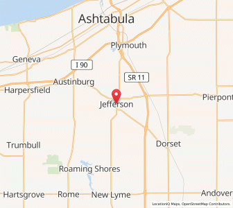 Map of Jefferson, Ohio