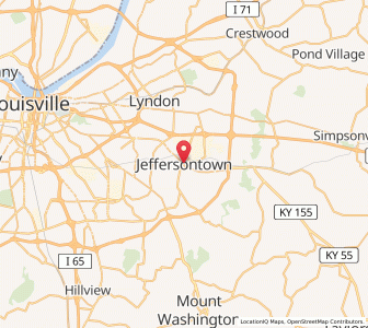 Map of Jeffersontown, Kentucky