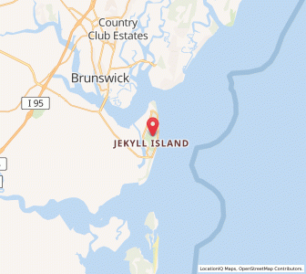 Map of Jekyll Island, Georgia