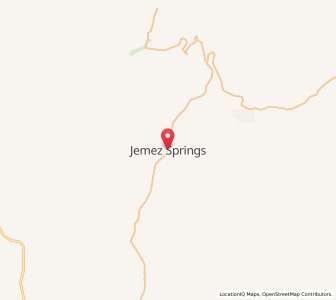 Map of Jemez Springs, New Mexico