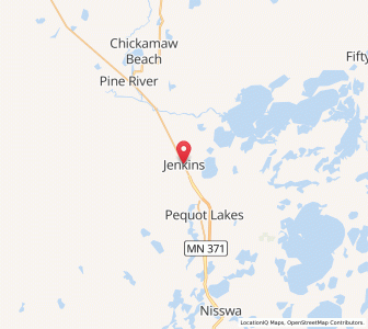 Map of Jenkins, Minnesota
