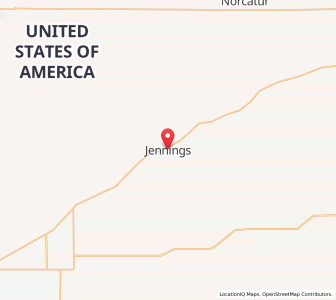 Map of Jennings, Kansas