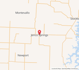 Map of Jerico Springs, Missouri