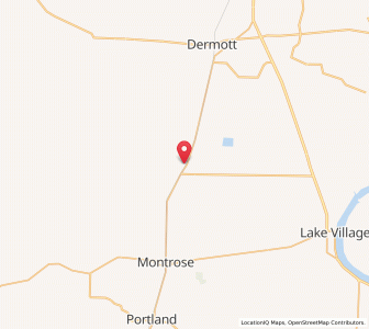 Map of Jerome, Arkansas