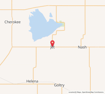 Map of Jet, Oklahoma