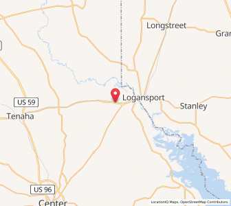 Map of Joaquin, Texas