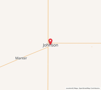 Map of Johnson City, Kansas