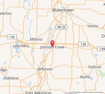 Map of Johnson Creek, Wisconsin
