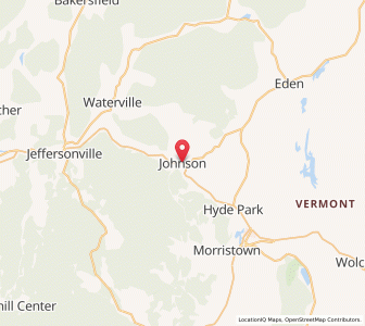 Map of Johnson, Vermont