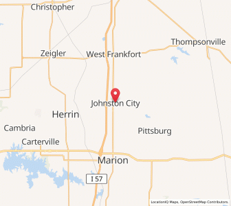 Map of Johnston City, Illinois