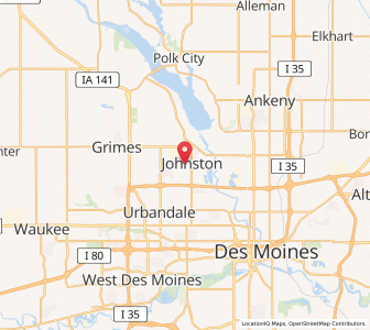 Map of Johnston, Iowa