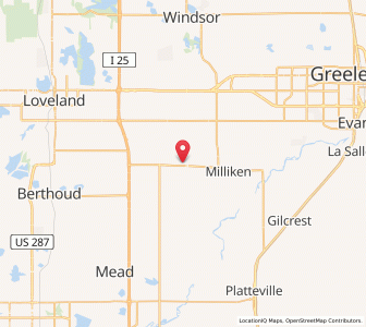 Map of Johnstown, Colorado