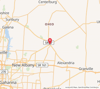 Map of Johnstown, Ohio