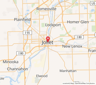 Map of Joliet, Illinois