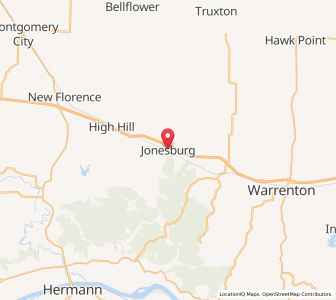 Map of Jonesburg, Missouri