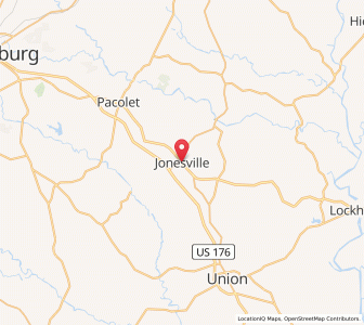 Map of Jonesville, South Carolina