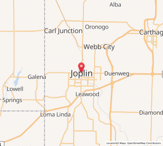 Map of Joplin, Missouri