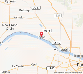 Map of Joppa, Illinois
