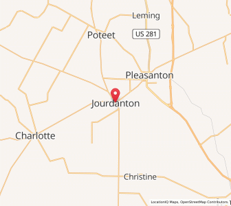 Map of Jourdanton, Texas