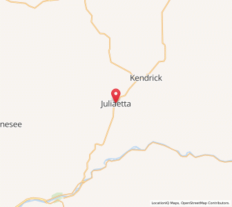 Map of Juliaetta, Idaho
