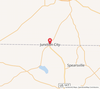 Map of Junction City, Arkansas