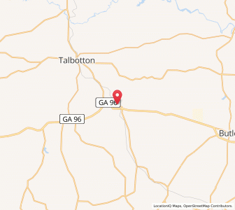 Map of Junction City, Georgia